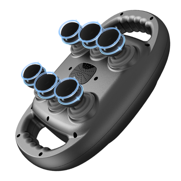Lower Back Massager for Pain Relief Deep Tissue，Professional Electric Muscle Massager with 6 Massages Heads, Shiatsu Neck and Back Massager Shoulder Masajeador Tool for Myofascial Release